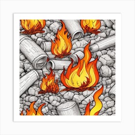 Fire On The Ground 1 Art Print