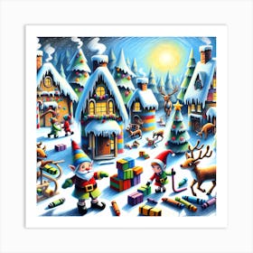 Super Kids Creativity:Christmas Village Art Print