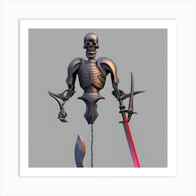 Skeleton With Sword1 Art Print