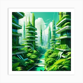 Futuristic City 4 Art Print