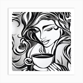 Coffee Girl Art Print