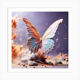 Butterfly of marble Art Print