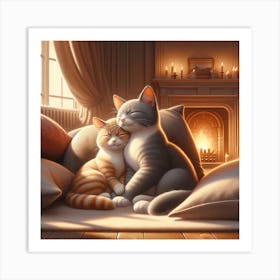 Cute Cats Art Print