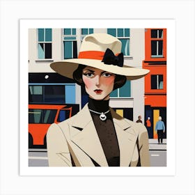 English lady in London 2 Art Print