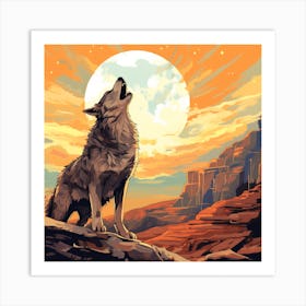 Howling Wolf Art Print