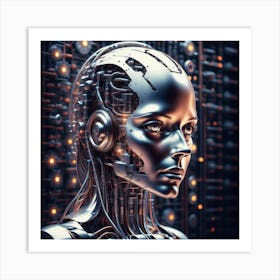 Futuristic Female Robot 8 Art Print