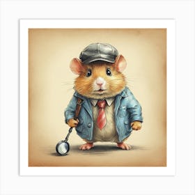 Hamster In A Suit 3 Art Print