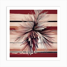 Stylized Pine Cone With Needles Art Print