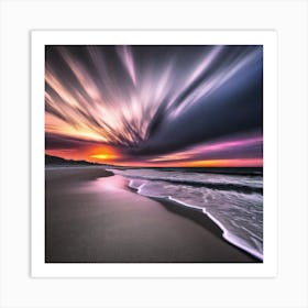 Sunset At The Beach 8 Art Print