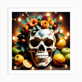 Day Of The Dead Skull 8 Art Print