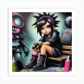 Punk Girl 1 Art Print
