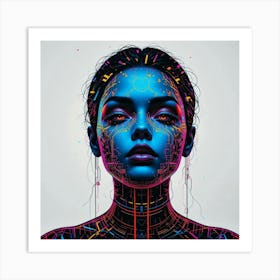 Cybernetic Woman Art Print