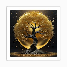 Gold Tree Of Life 1 Art Print