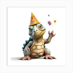 Birthday Turtle 2 Art Print