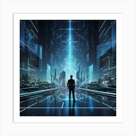 Futuristic Cityscape 1 Art Print