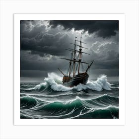 Wings Over Waves: A Seascape of Survival Art Print