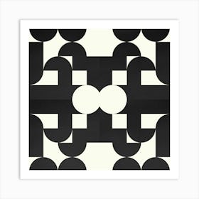 Abstract Black And White Pattern Art Print