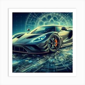 Futuristic Sports Car 89 Poster