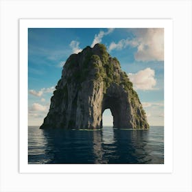 Rock Formation In The Sea Art Print