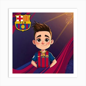 FC Barcelona Logo Wall Art 4 Art Print