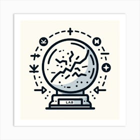 Lab Icon Vector Illustration Art Print