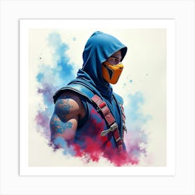 Mortal Kombat Ninja Fighter Concept Art (424) Art Print