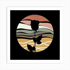 Sunset Rose Art Print