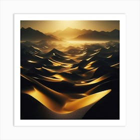 Sunset In The Desert 28 Art Print