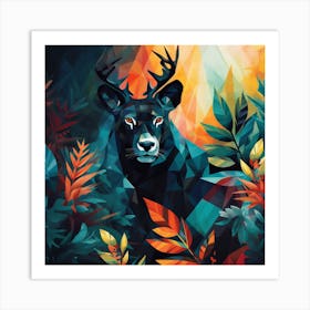 Deer In The Forest 2 Art Print