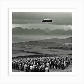 Ufo Cork Showerhead Blow In Art Print