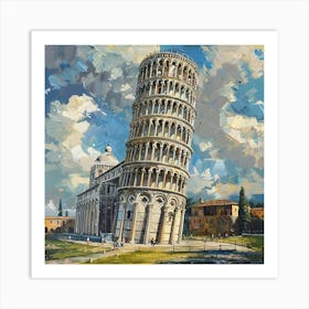 Leaning Tower Of Pisa Art Print