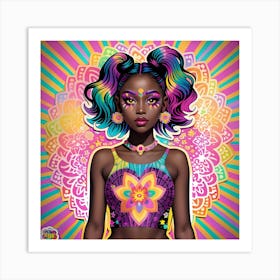 Psychedelic Girl 2 Art Print