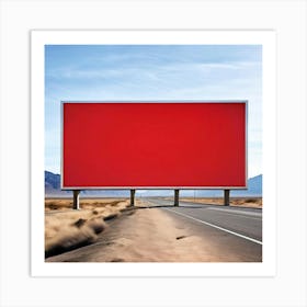 Mock Up Blank Billboard Roadside Advertising Large Outdoor Customizable Template Unprinted (11) Art Print