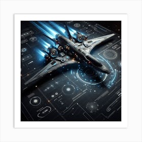 Futuristic Spaceship 28 Art Print