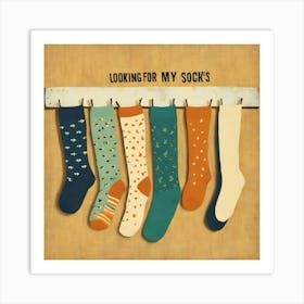 Looking For My Socks Art Print