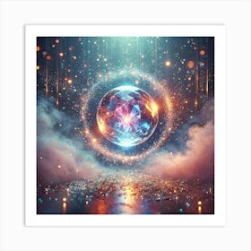 Crystal Ball In Space 2 Art Print