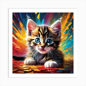 Kitten Painting Art Print