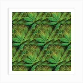 Marijuana Leaves 1 Art Print