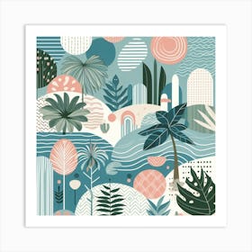 Scandinavian style, Tropical paradise 2 Art Print