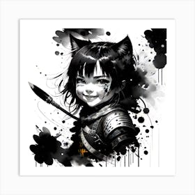 Samurai Girl Art Print