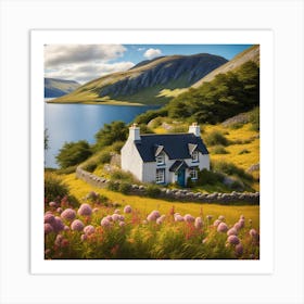 A cottage in the Scottish Highlands 1 Art Print