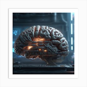 Futuristic Brain 9 Art Print