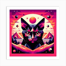 Jinx Low Poly Cat Art Print