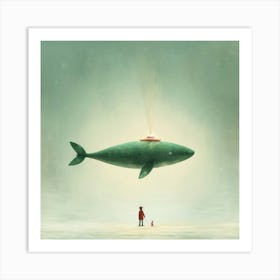 Whale In The Sky Art Print