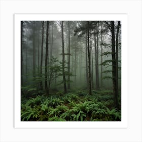 Foggy Forest 3 Art Print