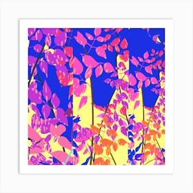 Abstract Autumn Leaves Art Print Poster