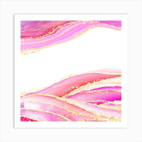 Sparkling Pink Agate Texture 03 1 Art Print