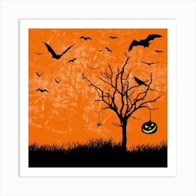 Halloween Illustration Decoration Art Print