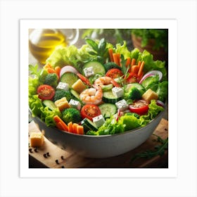 Salad In A Bowl 3 Art Print