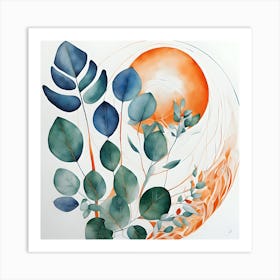 Scandinavian Sunrise wall art Art Print